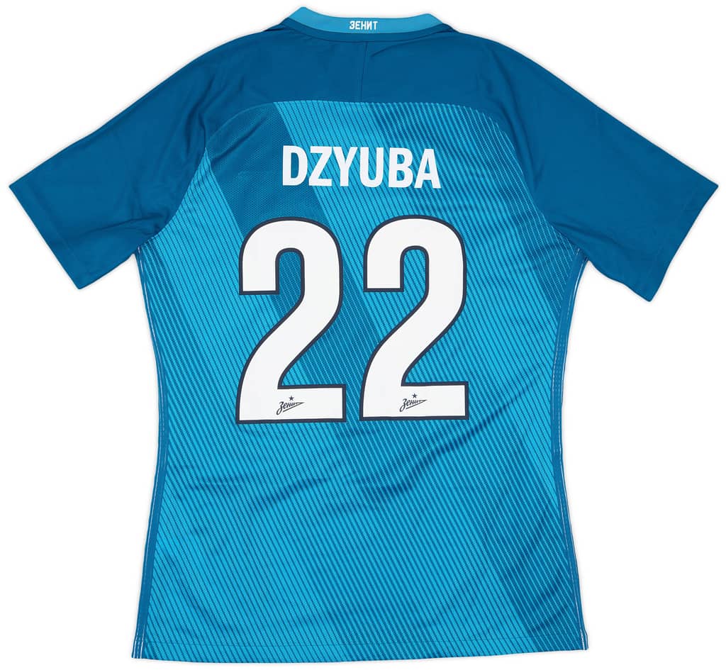 2016-17 Zenit St. Petersburg Player Issue Home Shirt Dzyuba #22 - 8/10 - (L)