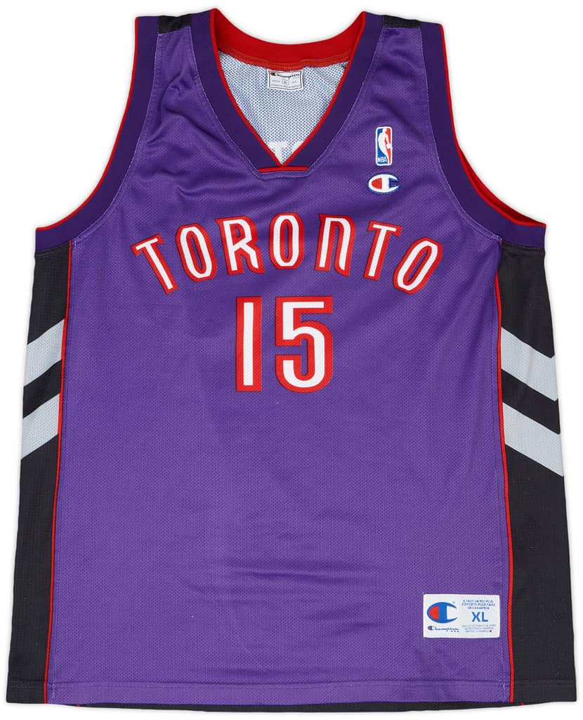 1999-03 Toronto Raptors Carter #15 Champion Away Jersey - 9/10 - (XL)