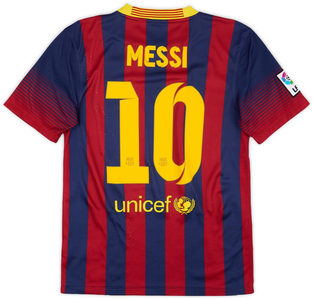 2013-14 Barcelona Home Shirt Messi #10 - 5/10 - (S)