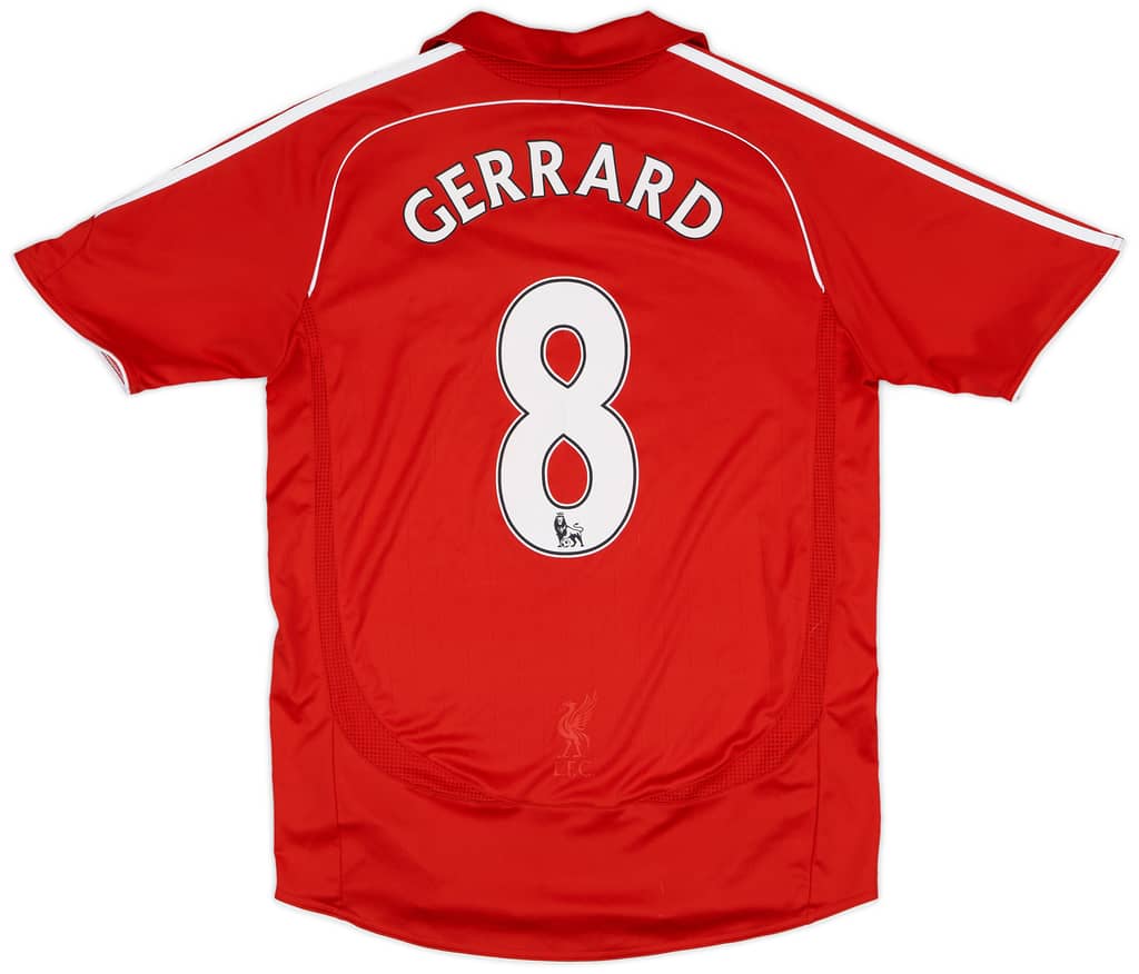 2006-08 Liverpool Home Shirt Gerrard #8 - 7/10 - (S)