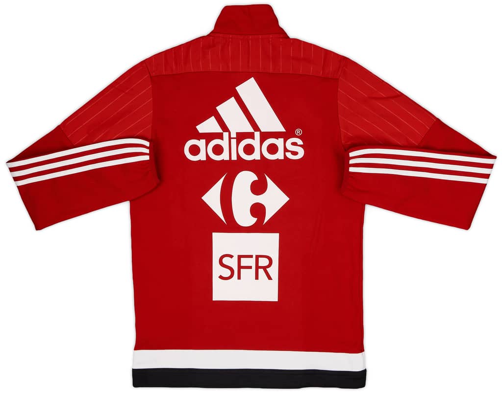 2015-16 France Player Issue adidas 1/4 Zip Drill Top - 8/10 - (M)