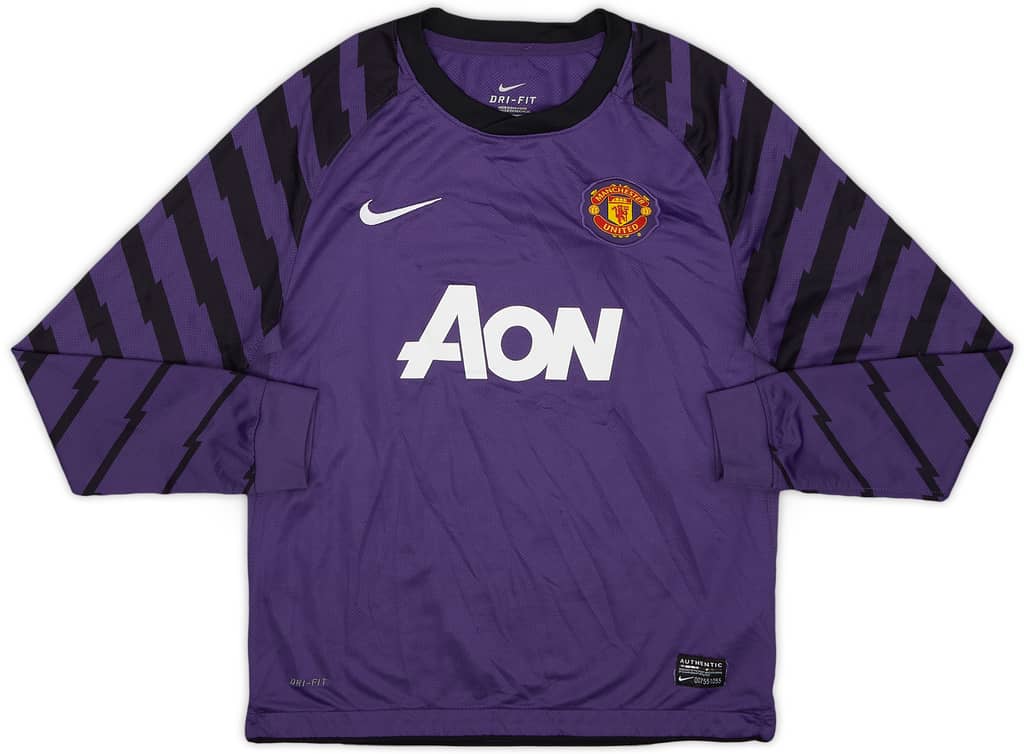 2010-11 Manchester United Yellow GK Shirt - 8/10 - (M.Boys)