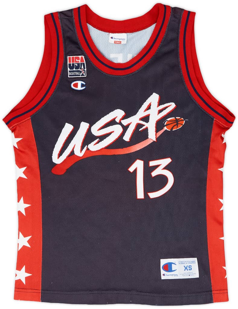 1996-99 USA O'Neal #13 Champion Away Jersey - 8/10 - (XS)