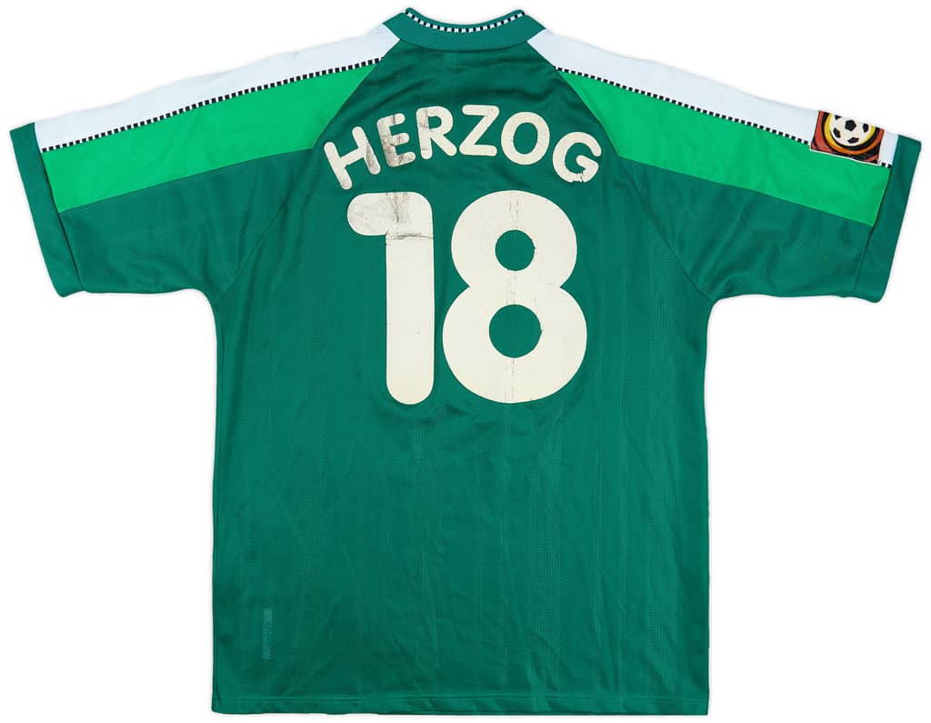 1997-99 Werder Bremen Home Shirt Herzog #18 - 6/10 - (XL)