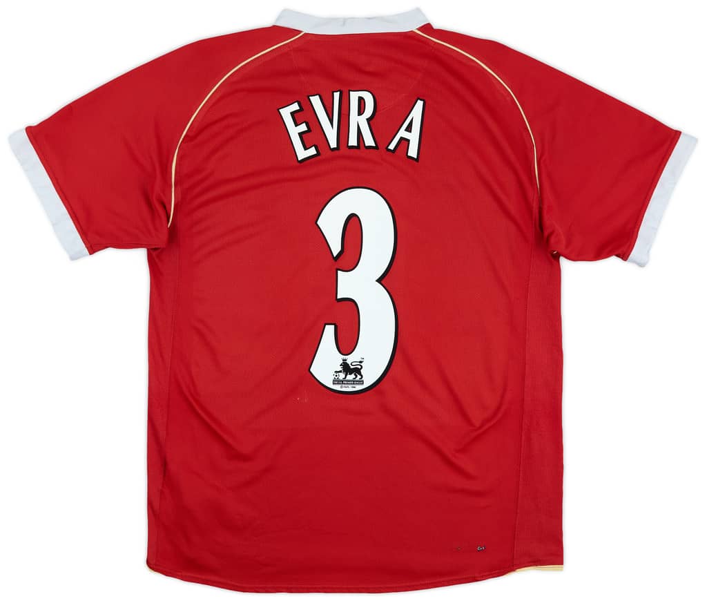 2006-07 Manchester United Home Shirt Evra #3 - 5/10 - (S)