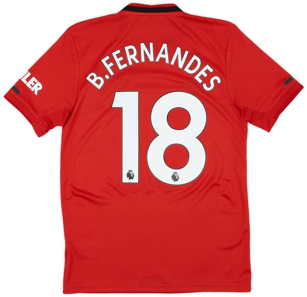 2019-20 Manchester United Home Shirt B.Fernandes #18 - 9/10 - (S)