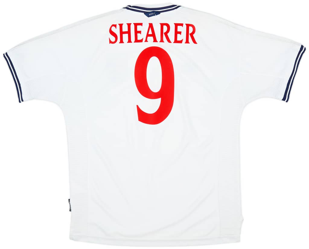 1999-01 England Home Shirt Shearer #9 - 8/10 - (XL)