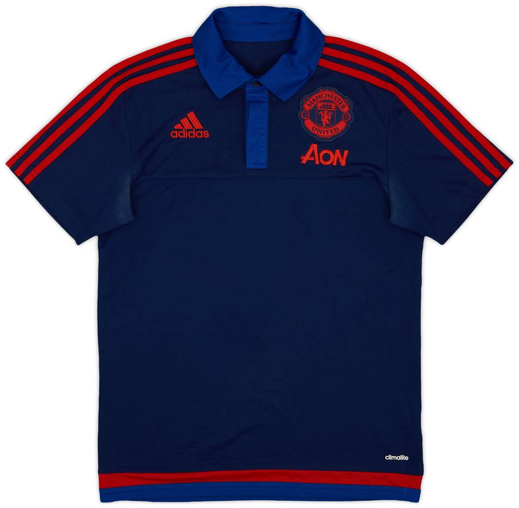 2015-16 Manchester United adidas Polo Shirt - 9/10 - (S)