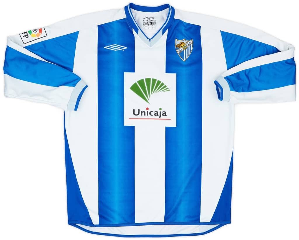 2004-05 Malaga B Match Issue Home L/S Shirt Dopico #17