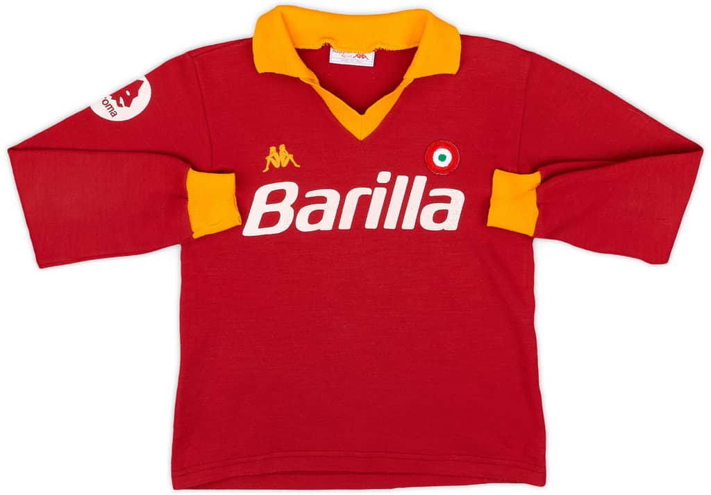 1984-85 Roma Home L/S Shirt - 7/10 - (M.Boys)