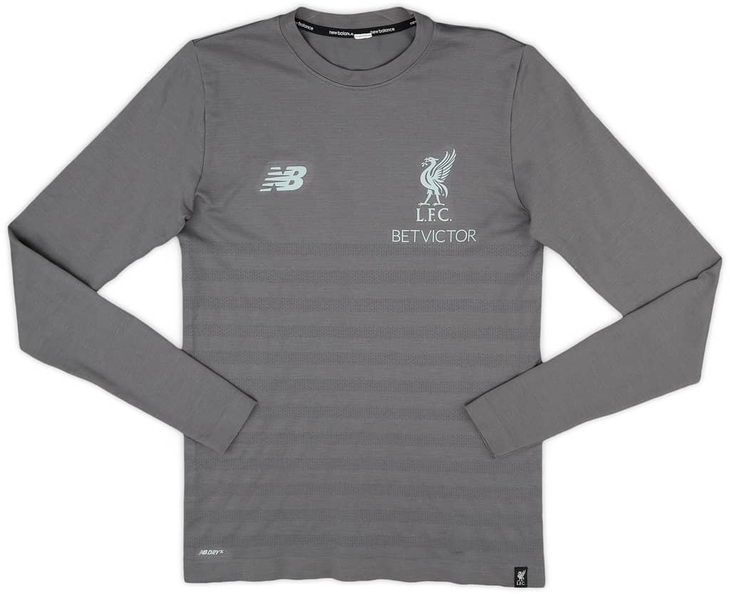 2018-19 Liverpool New Balance Training L/S Shirt - 9/10 - (S)