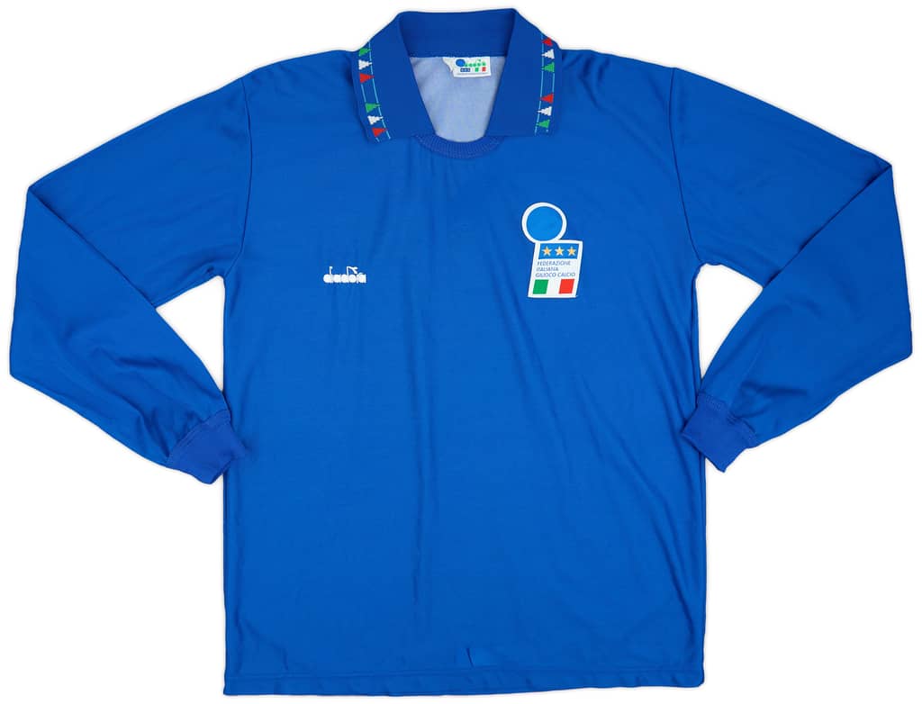 1992-93 Italy Home L/S Shirt - 9/10 - (XL)