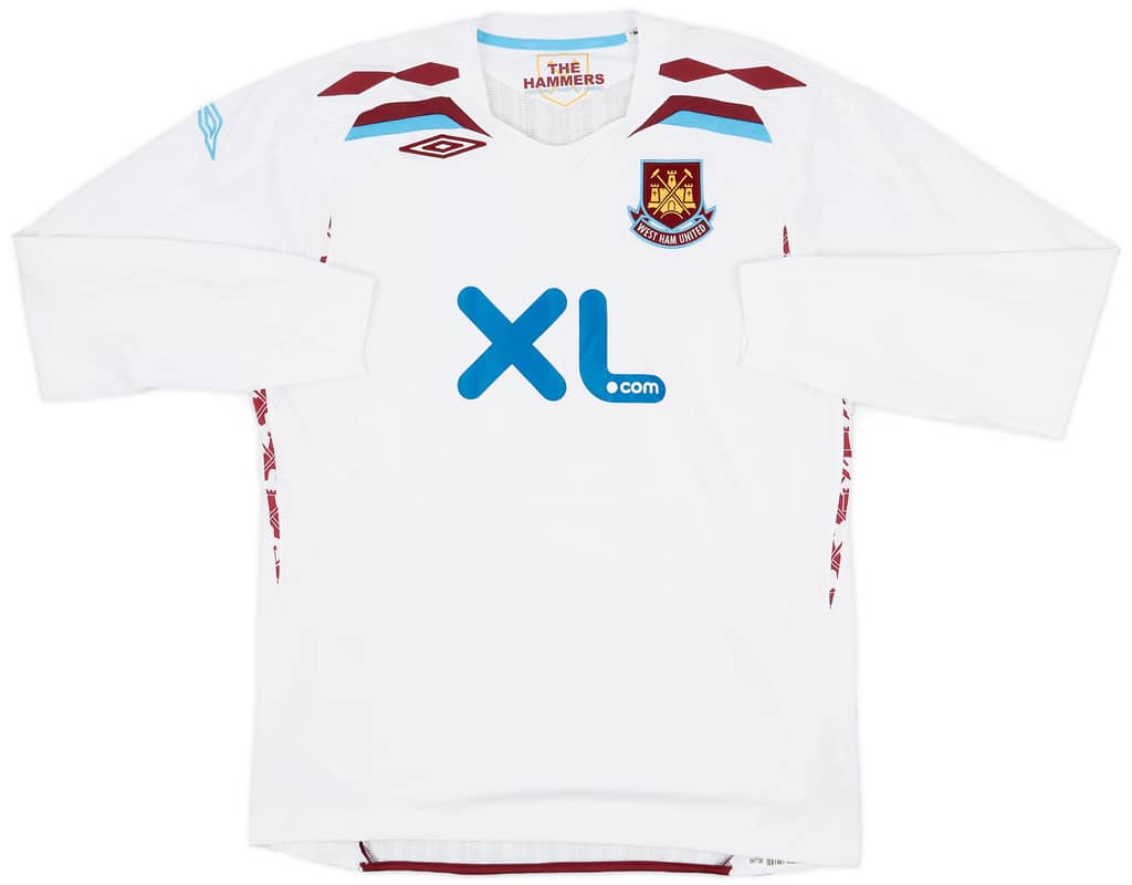2007-08 West Ham Away L/S Shirt Noble #16 - 10/10 - (L)