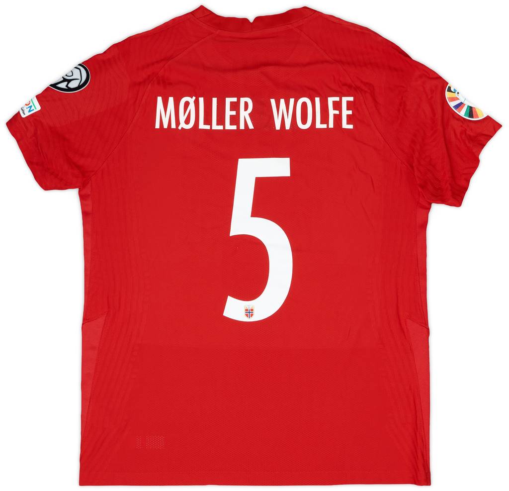 2022-23 Norway Match Issue European Championship Home Shirt Moller Wolfe #5