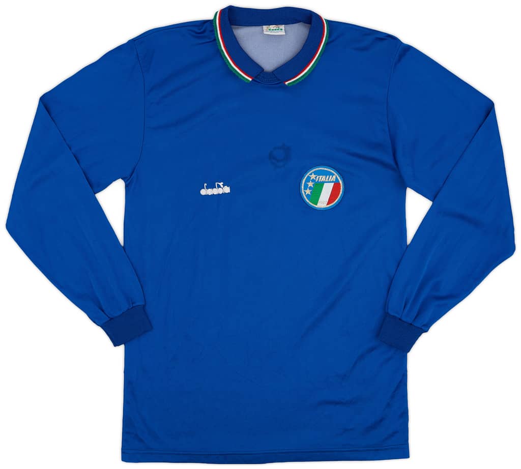 1986-90 Italy Home L/S Shirt - 5/10 - (M)