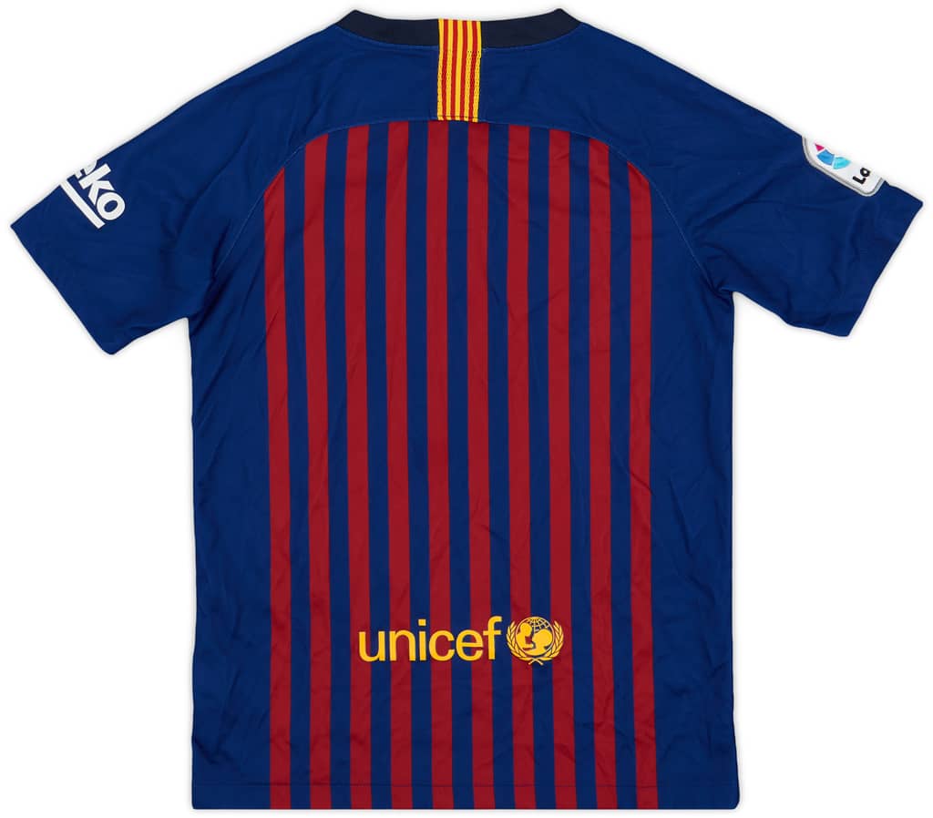 2018-19 Barcelona Home Shirt - 9/10 - (L.Boys)