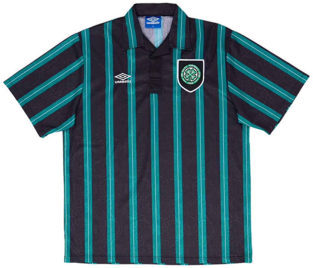 1992-93 Celtic Away Shirt - 9/10 - (XL)