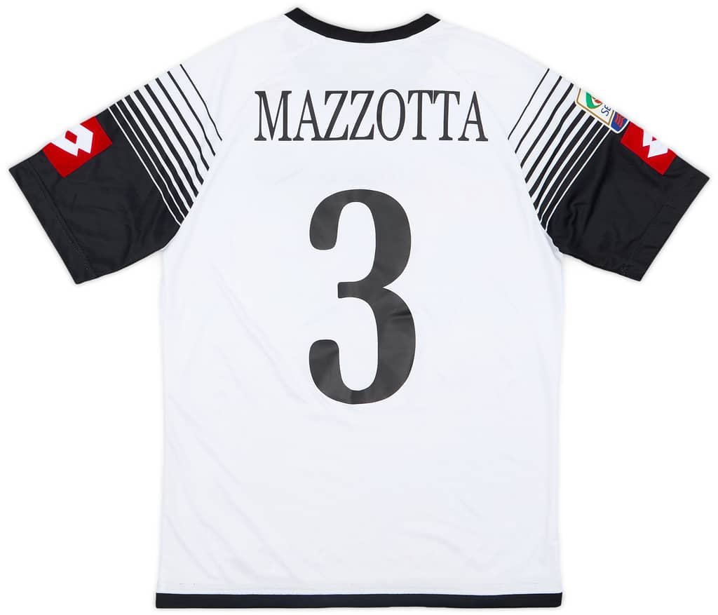 2014-15 Cesena Match Issue Squad Signed Home Shirt Mazzotta #3