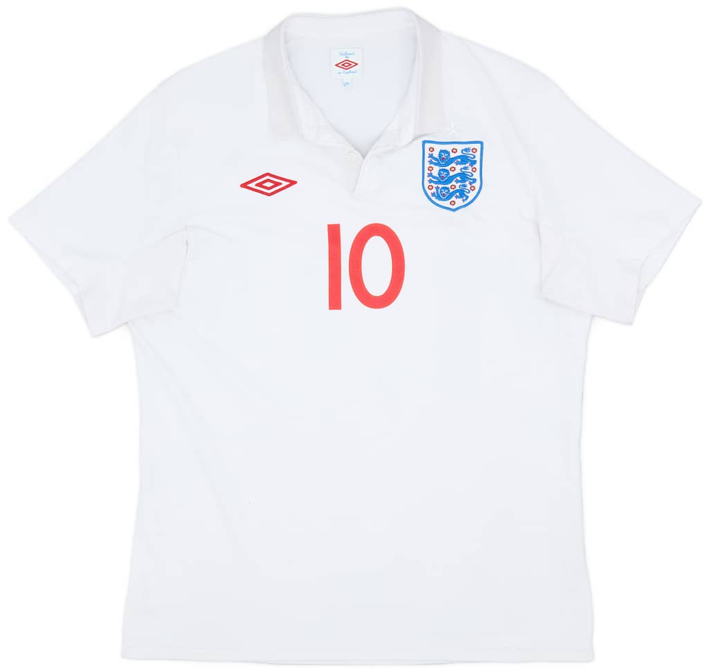 2009-10 England Home Shirt #10 - 7/10 - (L)
