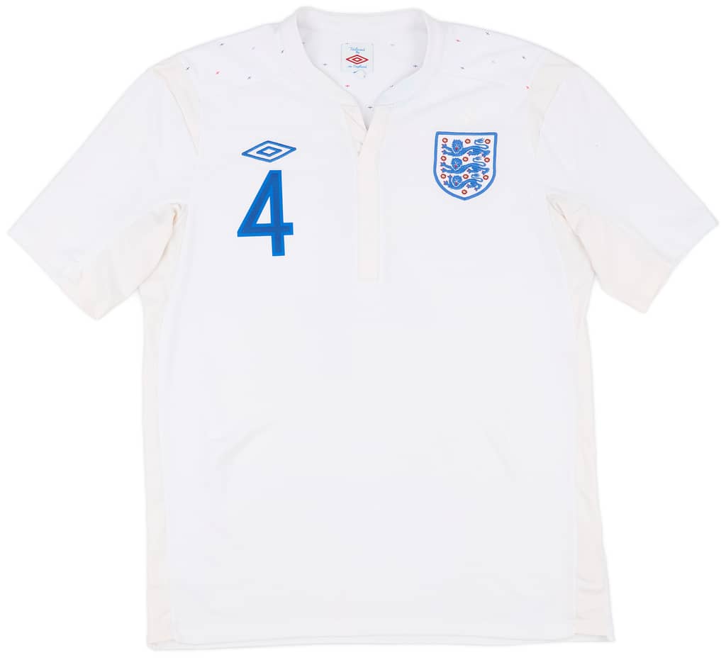 2010-11 England Home Shirt Gerrard #4 - 7/10 - (M)