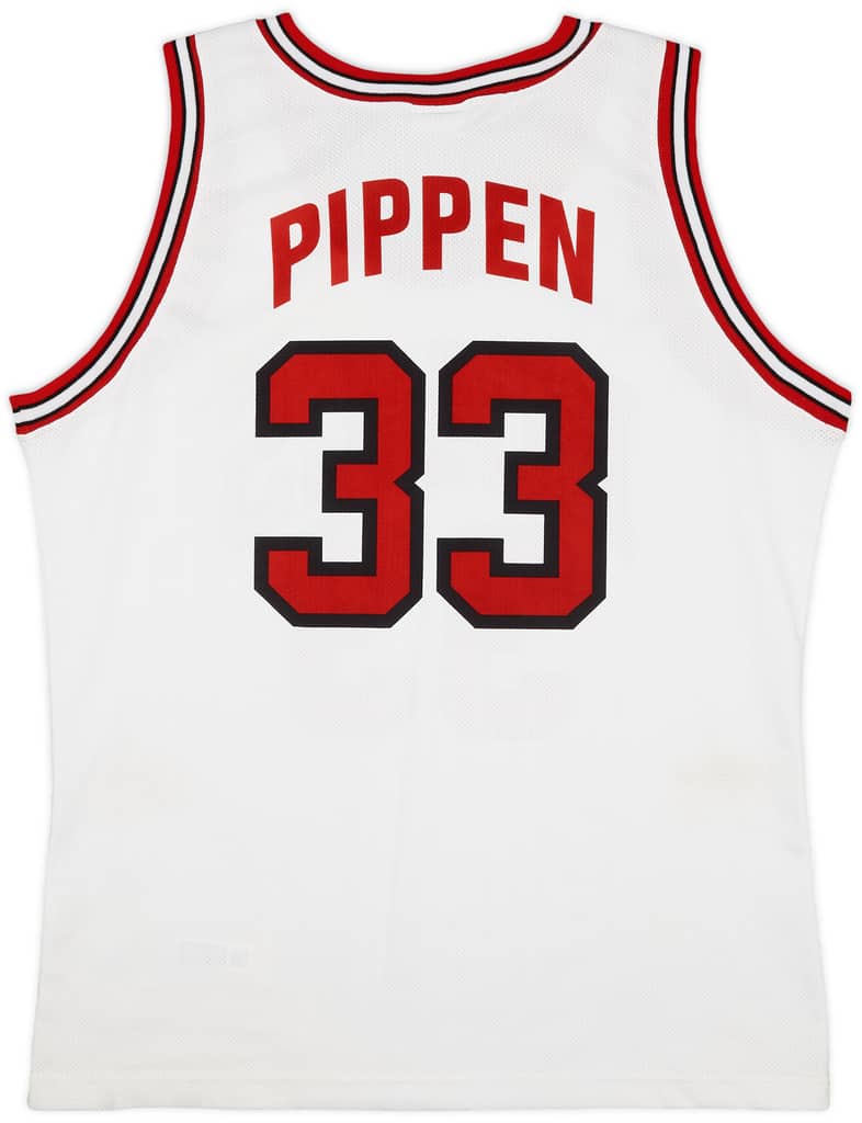 1991-98 Chicago Bulls Pippen #33 Champion Home Jersey - 8/10 - (L)