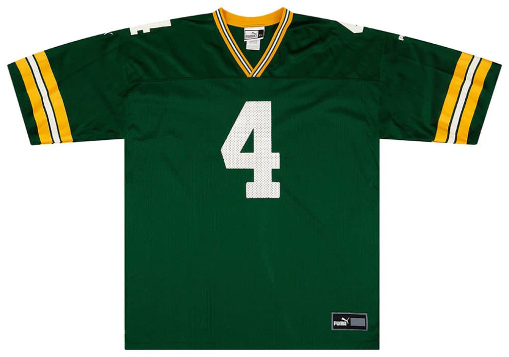 1997-00 Green Bay Packers Favre #4 Puma Jersey (Home) XL