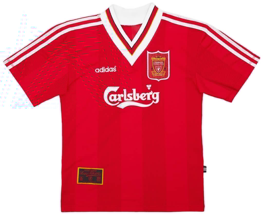 1995-96 Liverpool Home Shirt - 9/10 - (XL.Boys)