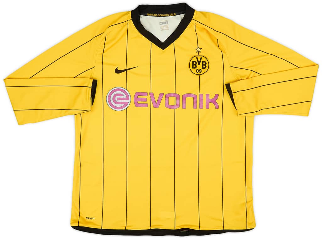 2008-09 Borussia Dortmund Home L/S Shirt Frei #13 - 5/10 - (L)