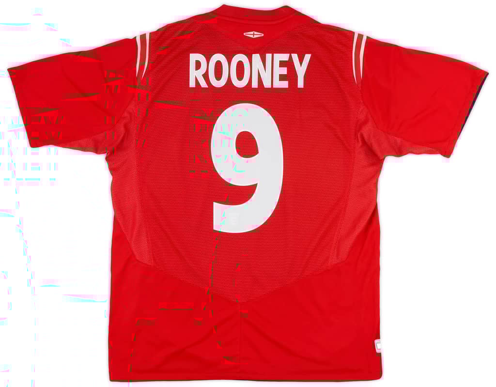 2004-06 England Away Shirt Rooney #9 - 7/10 - (L)