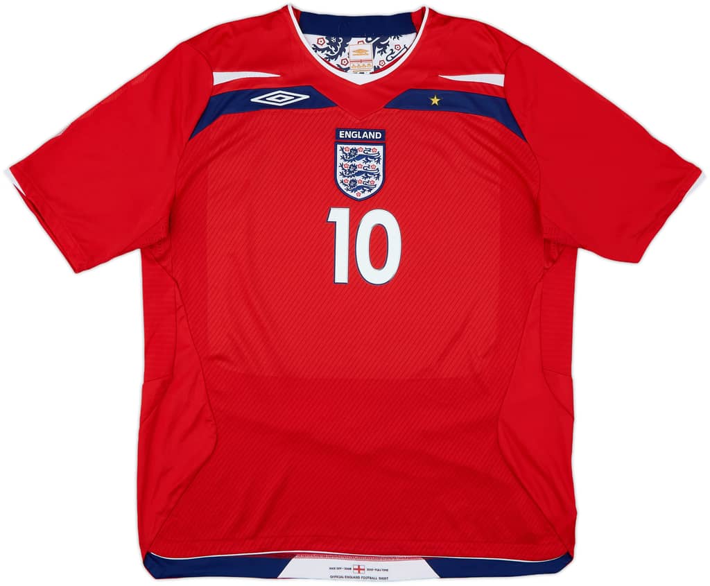 2008-10 England Away Shirt Rooney #10 - 9/10 - (XL)