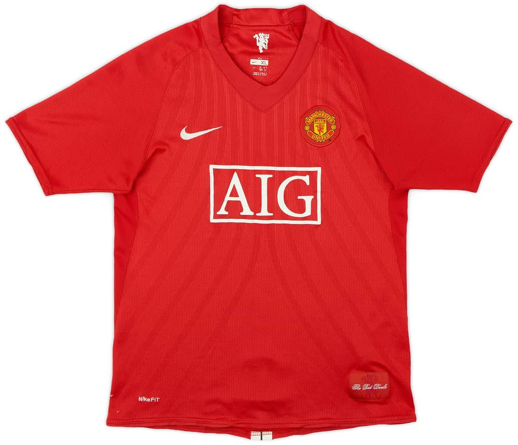 2007-09 Manchester United Home Shirt - 6/10 - (XL.Boys)