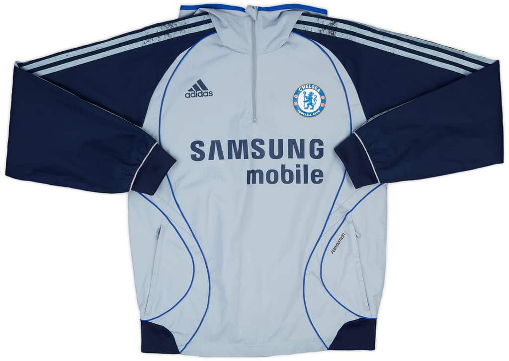 2006-07 Chelsea adidas 1/4 Zip Hooded Drill Top - 6/10 - (S)