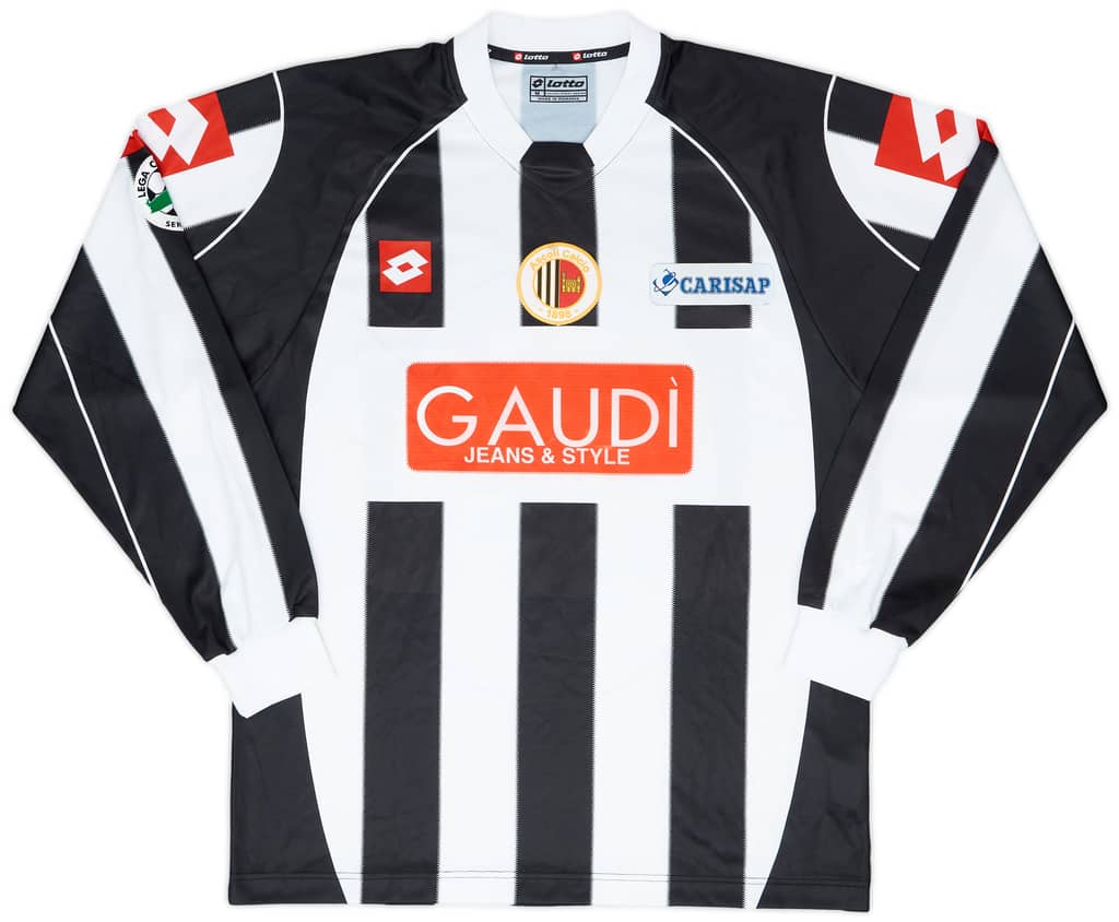 2005-06 Ascoli Match Issue Home Shirt Foggia #17