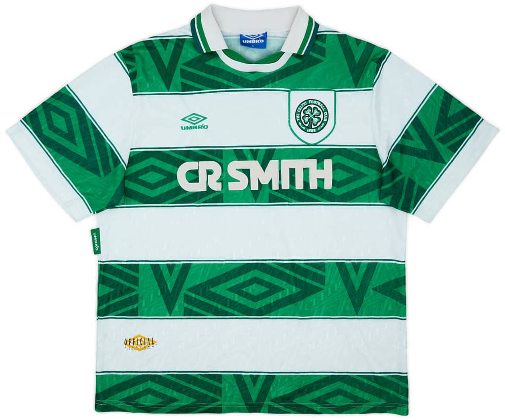 1993-95 Celtic Home Shirt - 8/10 - (XL)