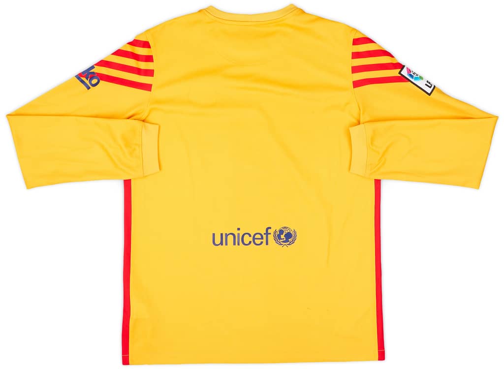 2015-16 Barcelona GK Shirt - 7/10 - (XL.Boys)