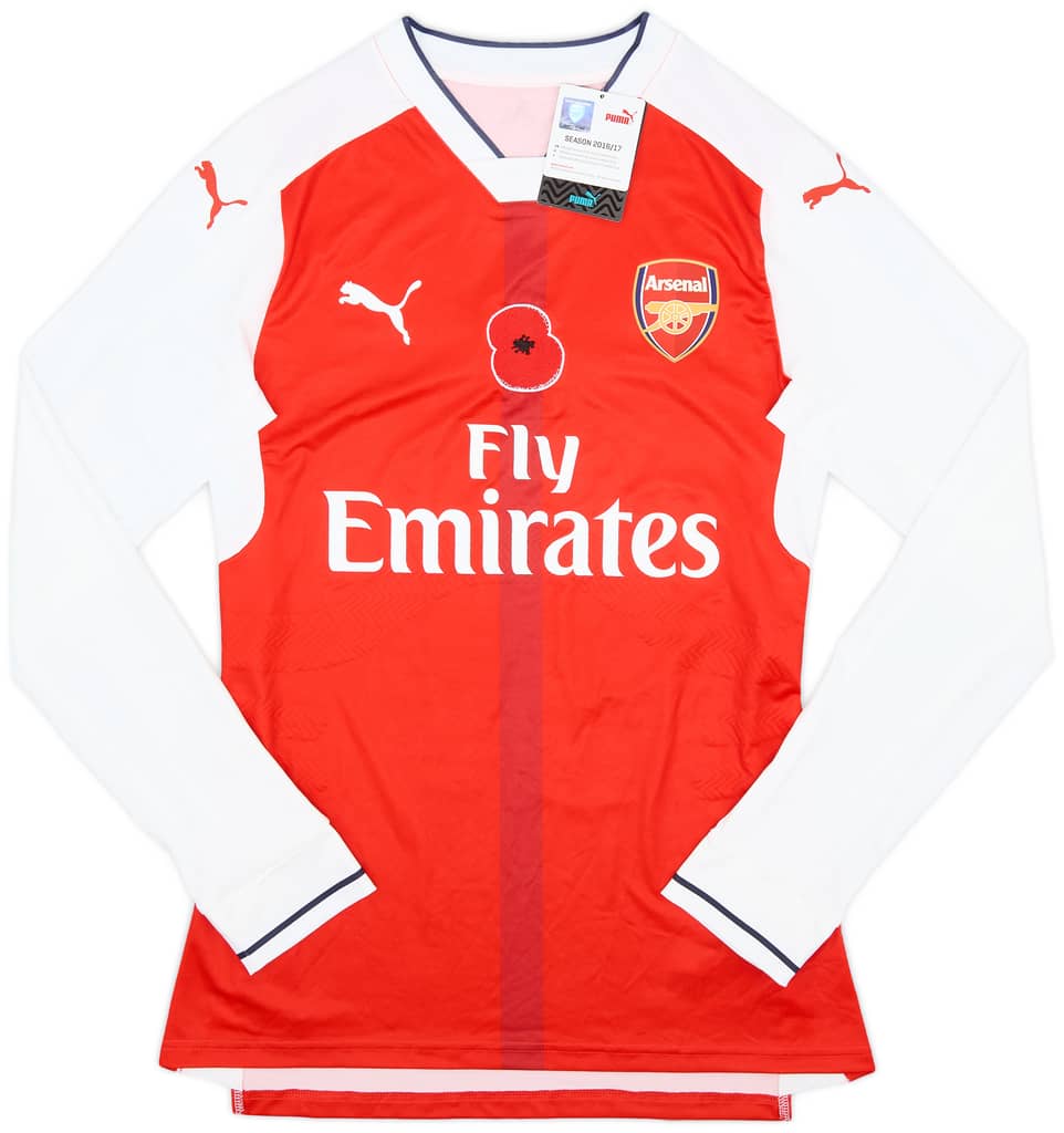 2016-17 Arsenal Player Issue Home L/S Shirt