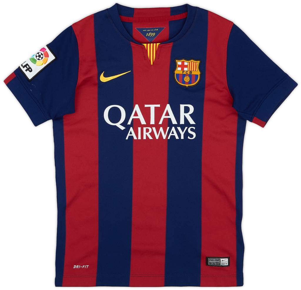 2014-15 Barcelona Home Shirt - 9/10 - (S.Boys)