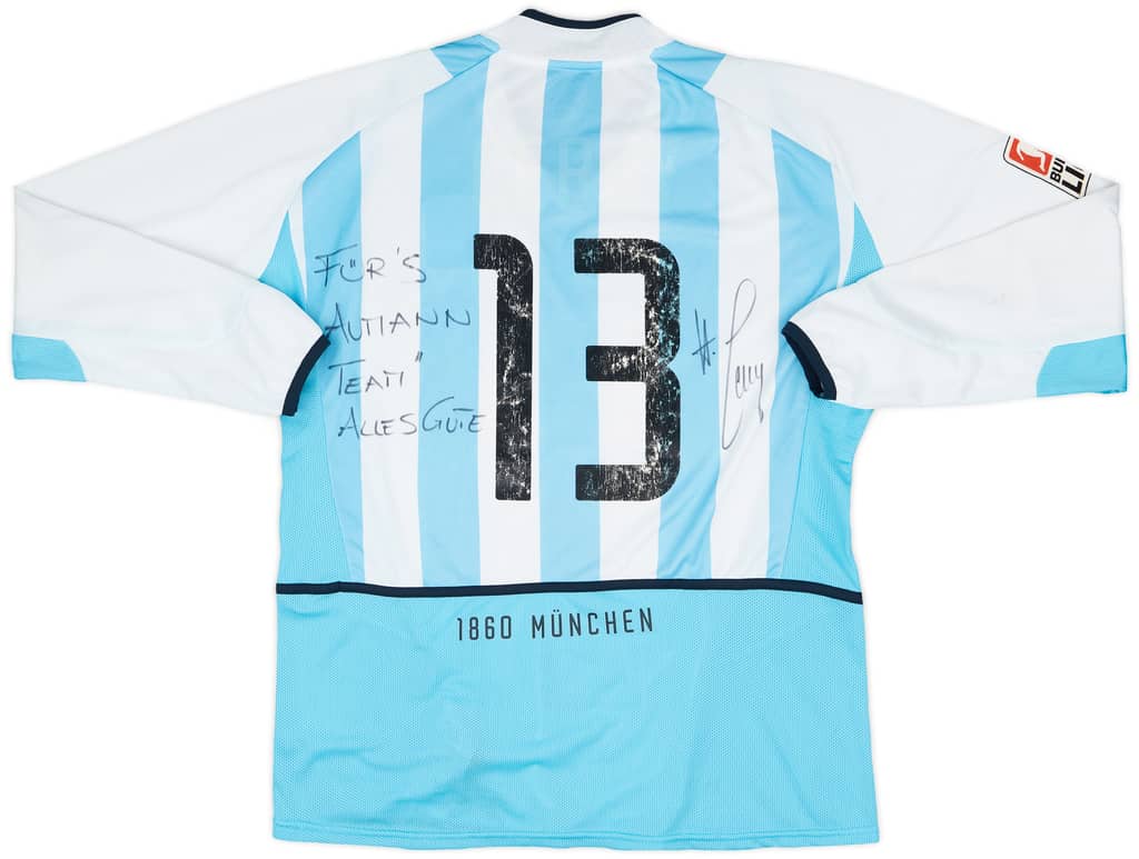 2002-03 1860 Munich Match Issue Signed Home L/S Shirt Cerny #13