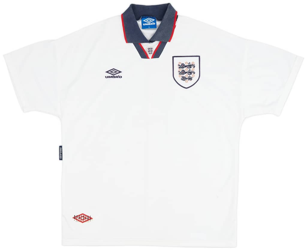 1993-95 England Home Shirt - 6/10 - (XL)