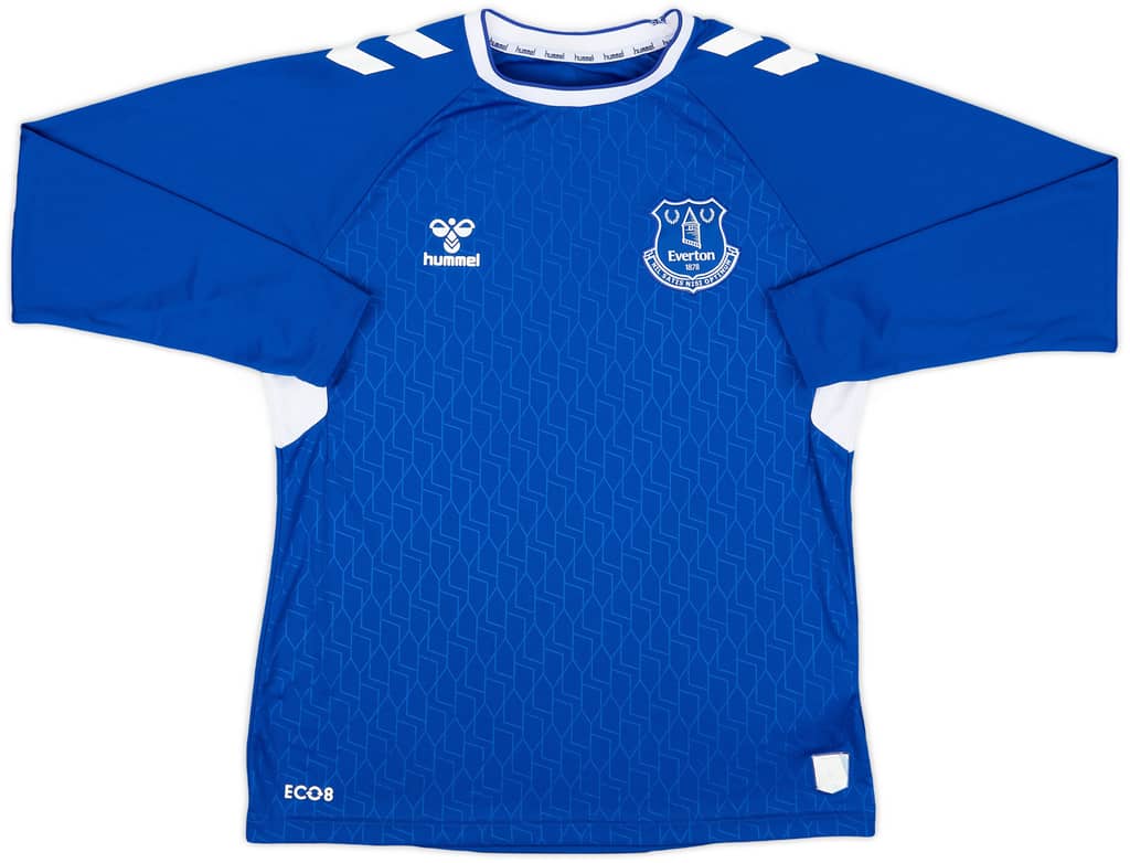 2022-23 Everton Home L/S Shirt - 9/10 - (M)