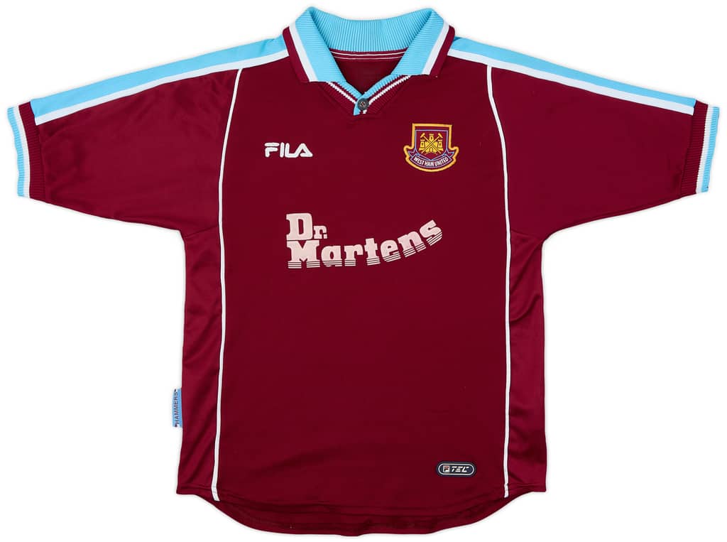 1999-01 West Ham Home Shirt - 7/10 - (L.Boys)