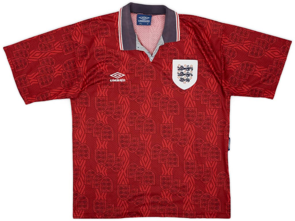 1993-95 England Away Shirt - 6/10 - (XL)