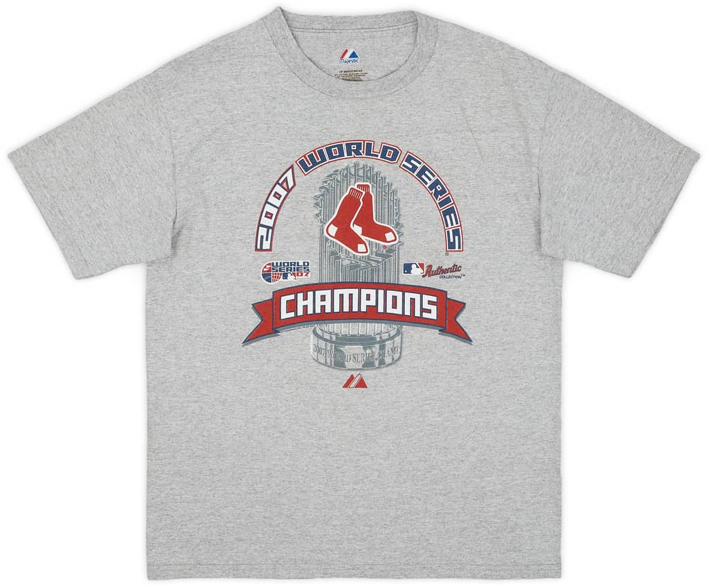 2007 Boston Red Sox World Series Champions Majestic Tee - 8/10 - (L.Boys)