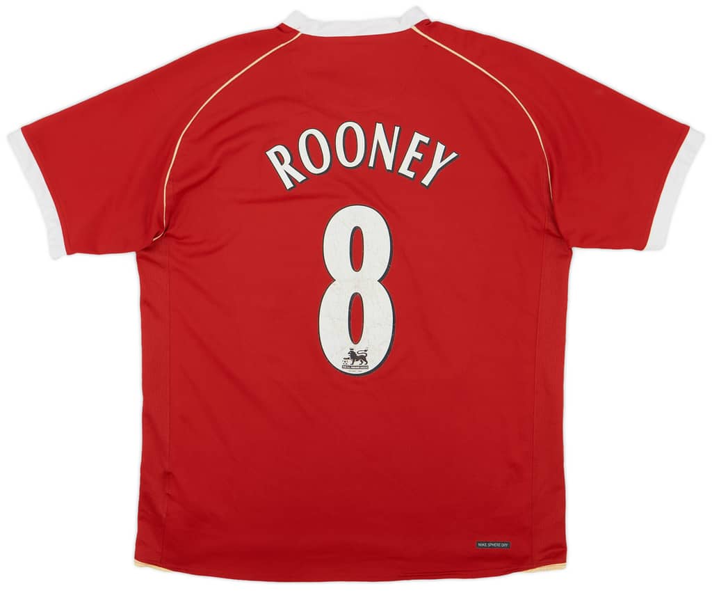 2006-07 Manchester United Home Shirt Rooney #8 - 4/10 - (L)