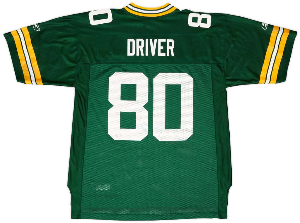 2008-11 Green Bay Packers Driver #80 Reebok On Field Home Jersey - 5/10 - (L)