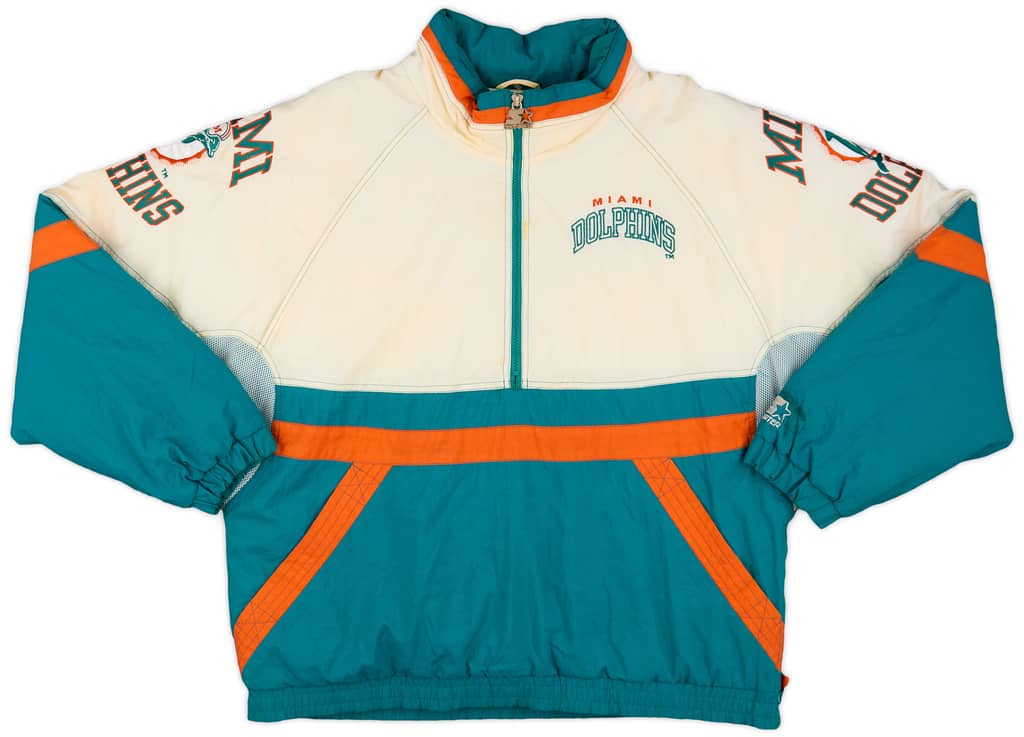 1990s Miami Dolphins Starter 1/2 Zip Rain Jacket - 7/10 - (L)