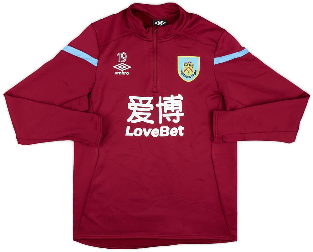 2019-20 Burnley Player Issue Umbro 1/4 Zip Drill Top #19 - 7/10 - (M)