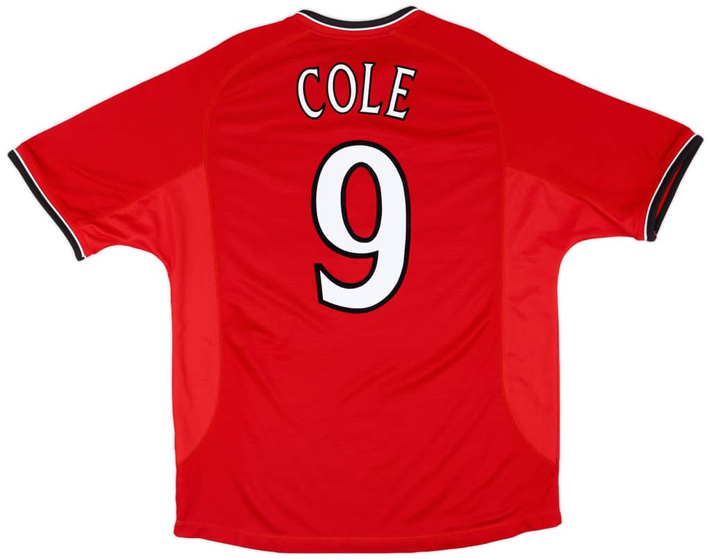 2000-02 Manchester United Home Shirt Cole #9 - 9/10 - (L)
