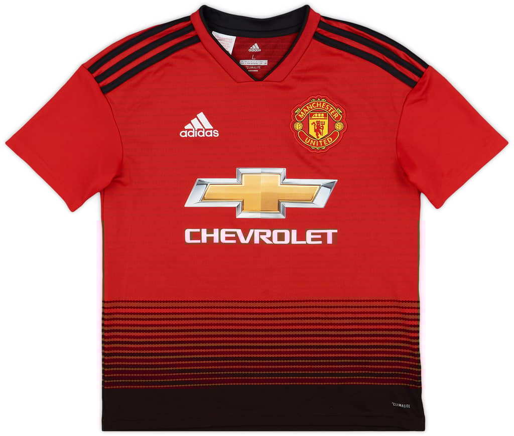 2018-19 Manchester United Home Shirt - 7/10 - (L.Boys)