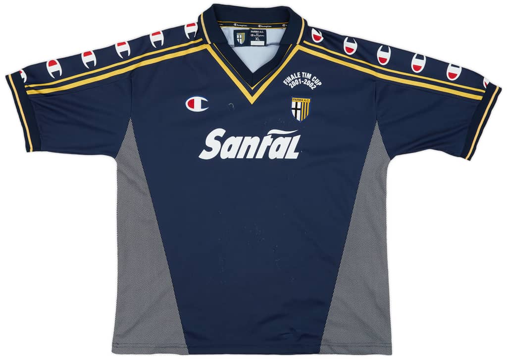2001-02 Parma 'Signed' Finale TIM Cup Third Shirt - 6/10 - (XL)